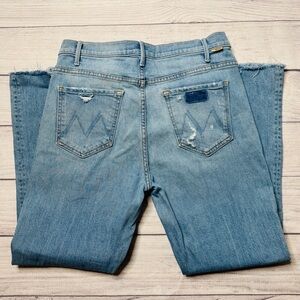 Mother Jeans The Hustler Ankle Fray Size 31 On The Ropes